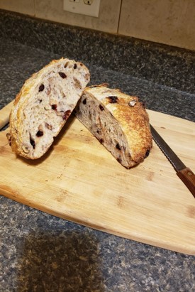 cranberry walnut sourdough bread